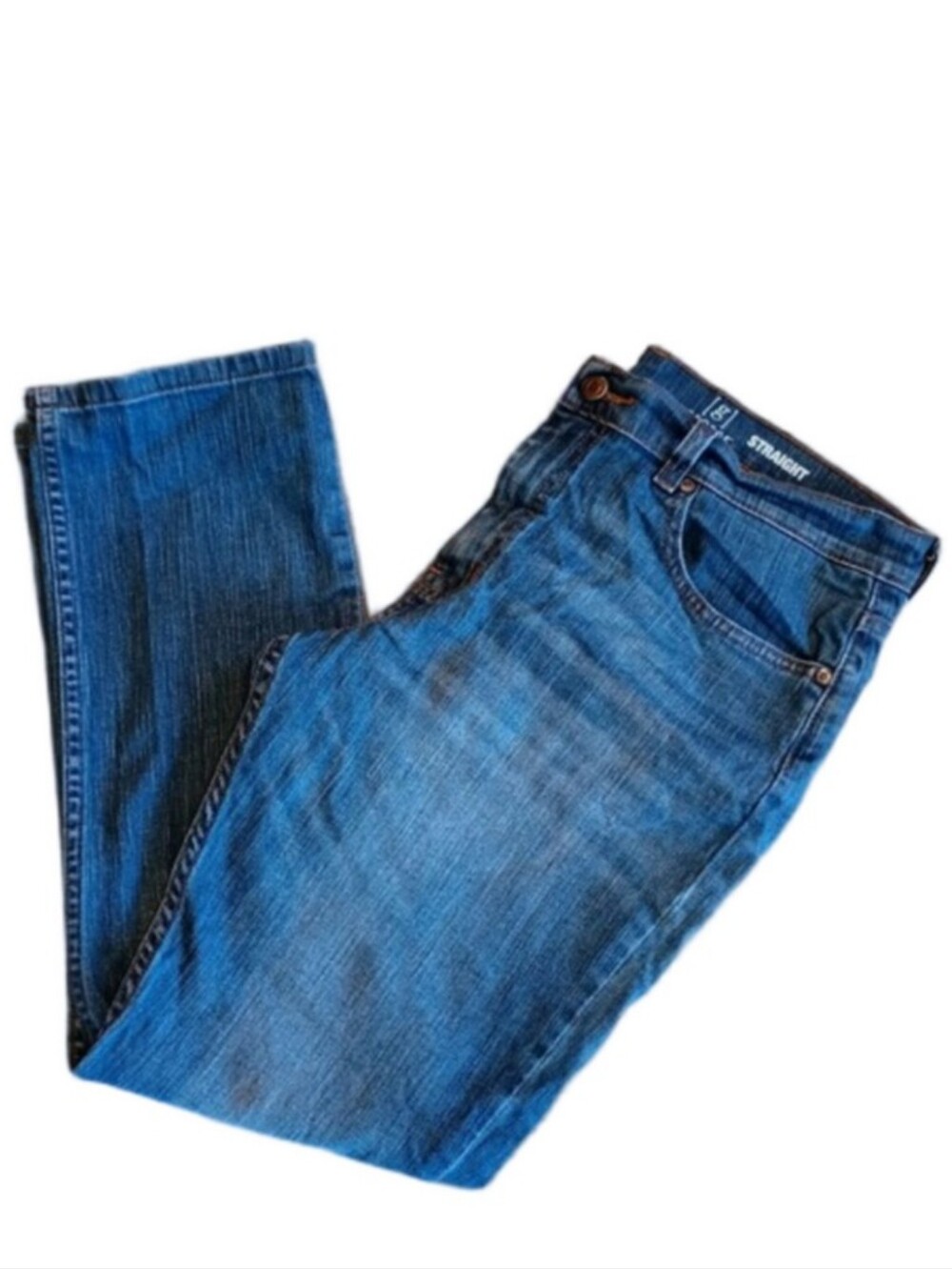 George Men's Straight Blue Jeans 33x30